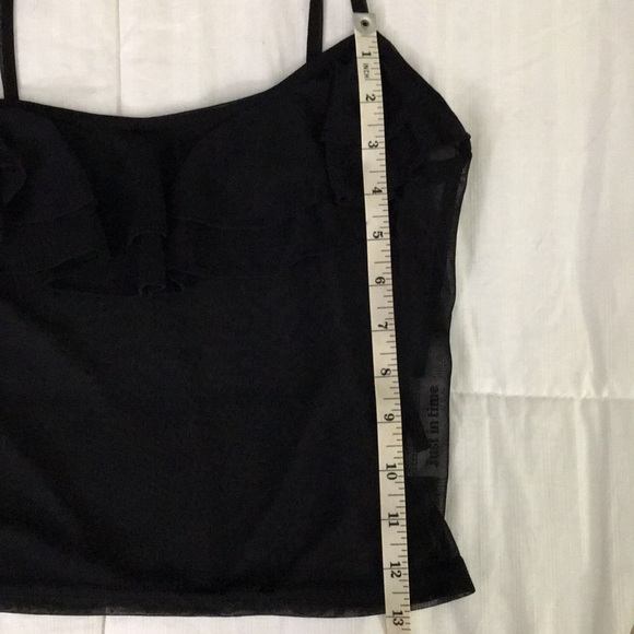 Just inTime Sheer Ruffle Cami, Wear Over or Under - Picture 6 of 6